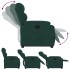 Sillón reclinable elevable terciopelo verde