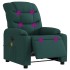 Sillón reclinable de masaje eléctrico tela verde
