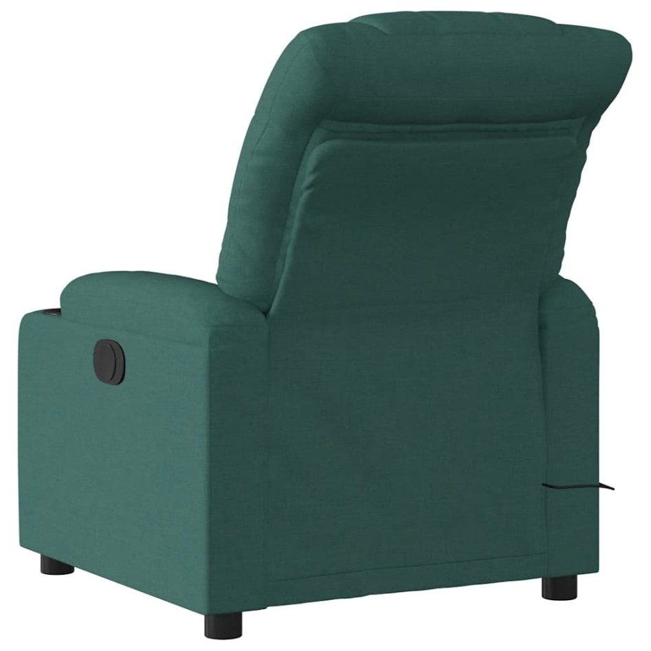 Sillón reclinable de masaje eléctrico tela verde
