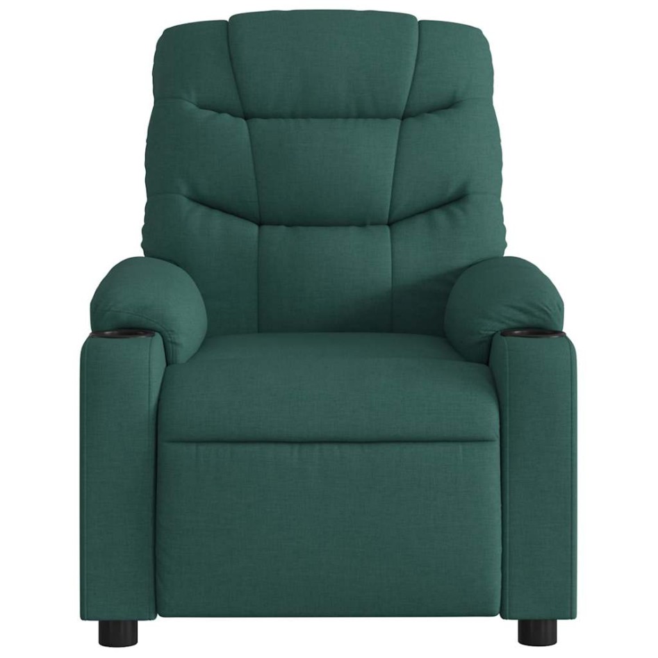 Sillón reclinable de masaje eléctrico tela verde