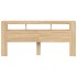 Cabecero LED madera ingeniería roble Sonoma 220x18,5x103,5