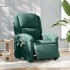 Sillón reclinable de masaje eléctrico terciopelo verde