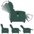 Sillón reclinable de masaje eléctrico terciopelo verde