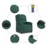 Sillón reclinable de masaje eléctrico terciopelo verde
