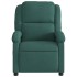 Sillón reclinable de masaje eléctrico terciopelo verde