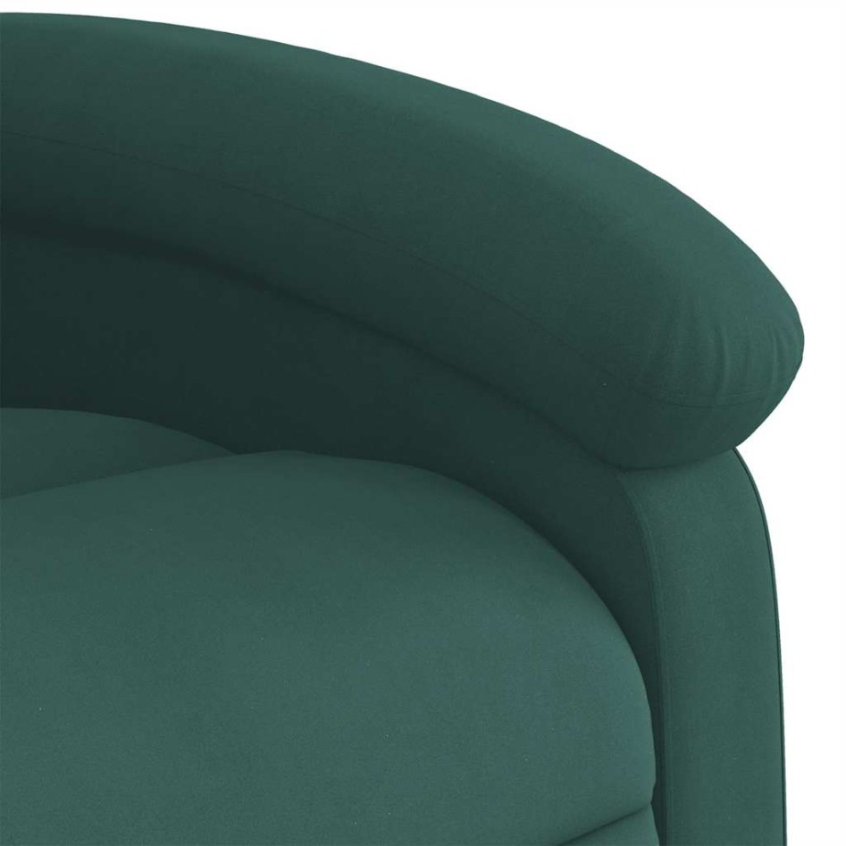 Sillón reclinable de masaje eléctrico terciopelo verde