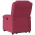 Sillón reclinable de masaje elevable terciopelo rojo