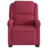 Sillón reclinable de masaje elevable terciopelo rojo