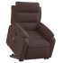 Sillón masaje eléctrico reclinable elevable tela marrón
