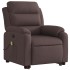 Sillón masaje eléctrico reclinable elevable tela marrón
