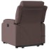 Sillón masaje eléctrico reclinable elevable tela marrón