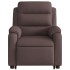 Sillón masaje eléctrico reclinable elevable tela marrón
