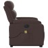 Sillón masaje eléctrico reclinable elevable tela marrón