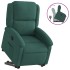 Sillón reclinable elevable terciopelo verde