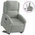 Sillón reclinable elevable terciopelo gris