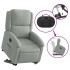 Sillón reclinable elevable terciopelo gris