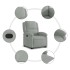 Sillón reclinable elevable terciopelo gris