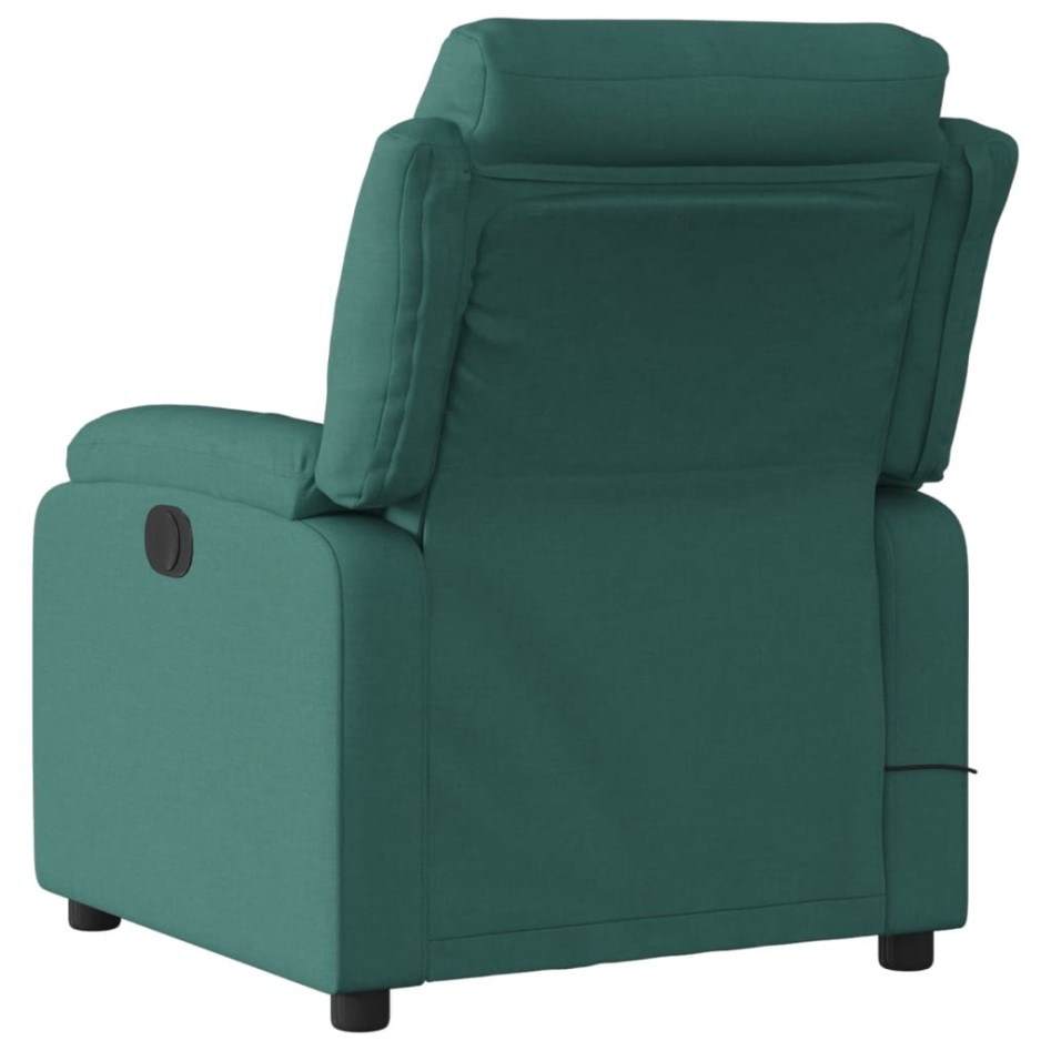 Sillón reclinable de masaje eléctrico tela verde