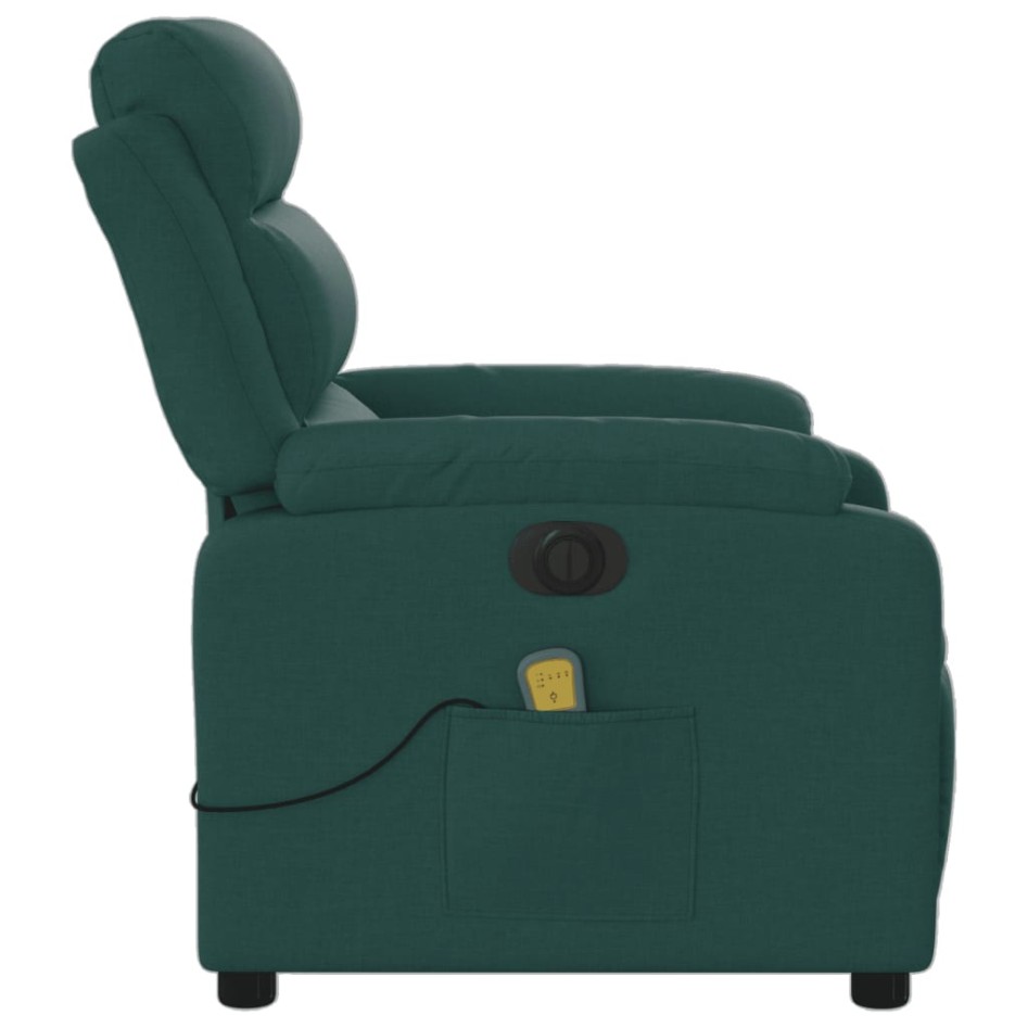 Sillón reclinable de masaje eléctrico tela verde