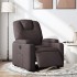 Sillón reclinable eléctrico tela marrón