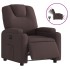 Sillón reclinable eléctrico tela marrón