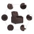Sillón reclinable eléctrico tela marrón