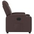 Sillón reclinable eléctrico tela marrón