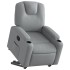 Sillón reclinable elevable de tela gris