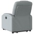 Sillón reclinable elevable de tela gris