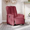 Sillón reclinable eléctrico tela rojo tinto