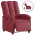 Sillón reclinable eléctrico tela rojo
