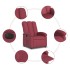 Sillón reclinable eléctrico tela rojo