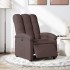 Sillón reclinable eléctrico tela marrón