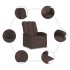 Sillón reclinable eléctrico tela marrón