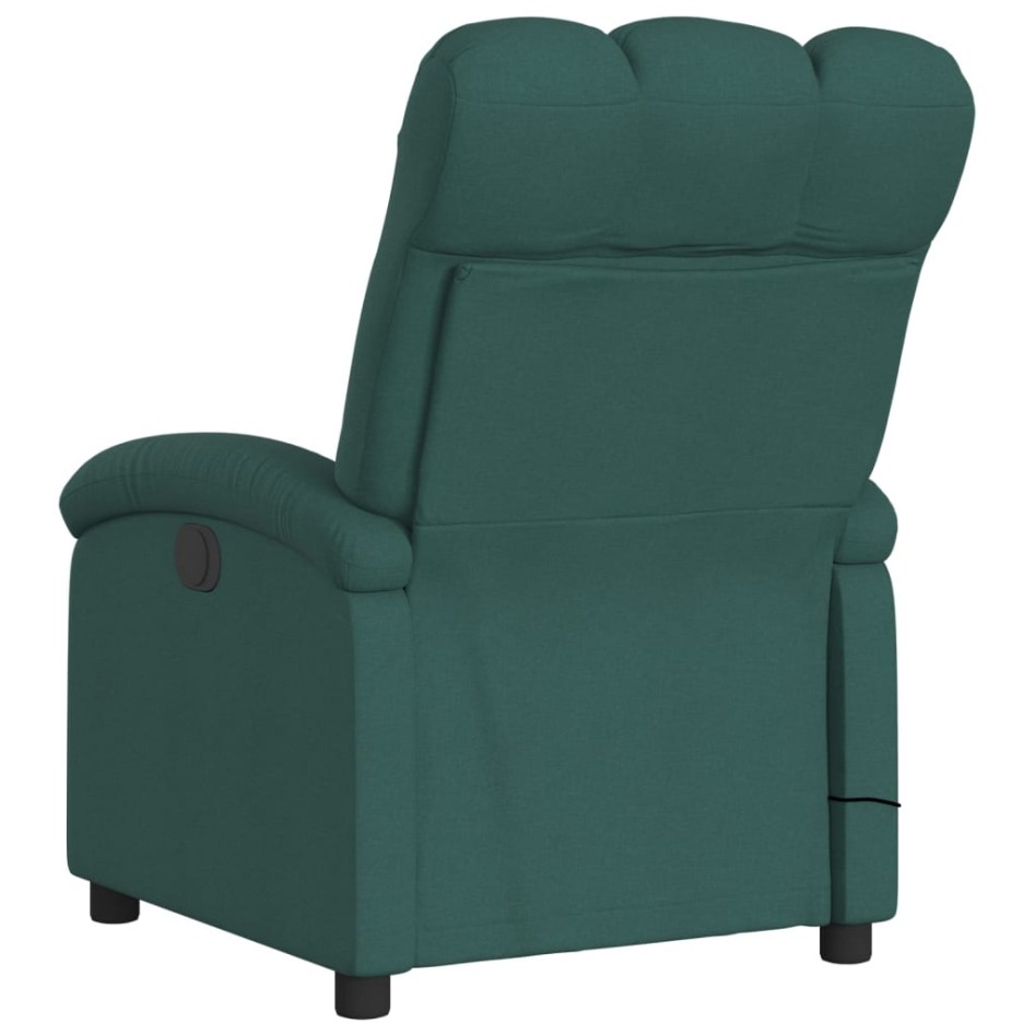 Sillón reclinable de masaje eléctrico tela verde