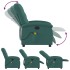 Sillón reclinable de masaje eléctrico tela verde