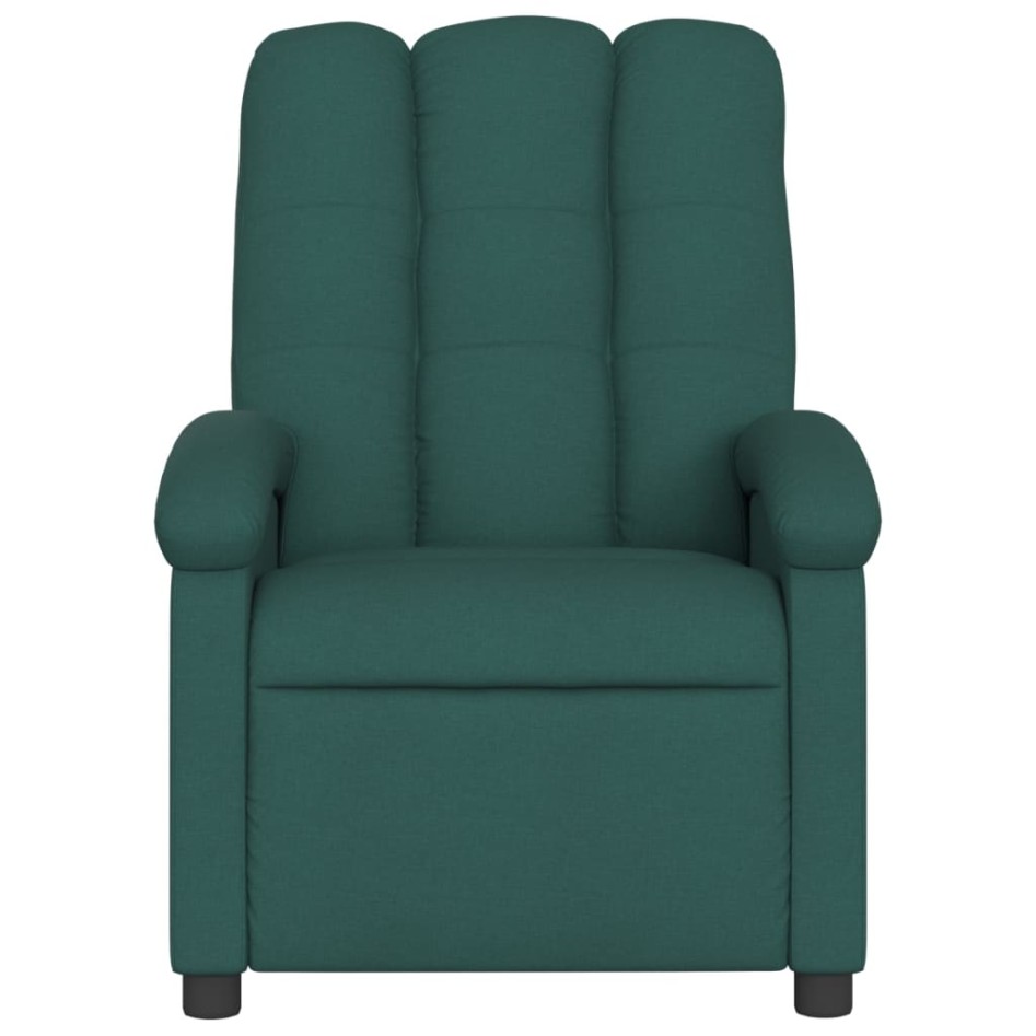 Sillón reclinable de masaje eléctrico tela verde