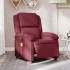 Sillón de masaje reclinable eléctrico tela rojo