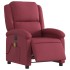 Sillón de masaje reclinable eléctrico tela rojo