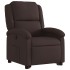 Sillón reclinable elevable tela marrón