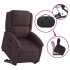 Sillón reclinable elevable tela marrón