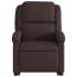 Sillón reclinable elevable tela marrón