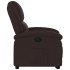Sillón reclinable elevable tela marrón
