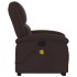 Silla de masaje reclinable de pie de tela marrón