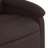 Silla de masaje reclinable de pie de tela marrón