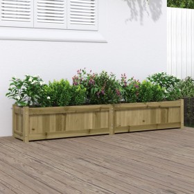 Jardinera de madera de pino impregnada 180x31x31