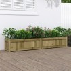 Jardinera de madera de pino impregnada 180x31x31 cm