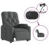 Sillón reclinable eléctrico de tela gris