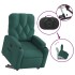 Sillón reclinable elevable tela verde