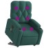 Silla de masaje reclinable de pie de tela verde